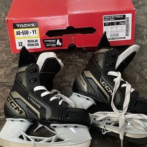 CCM Youth Ice Skates Black and White